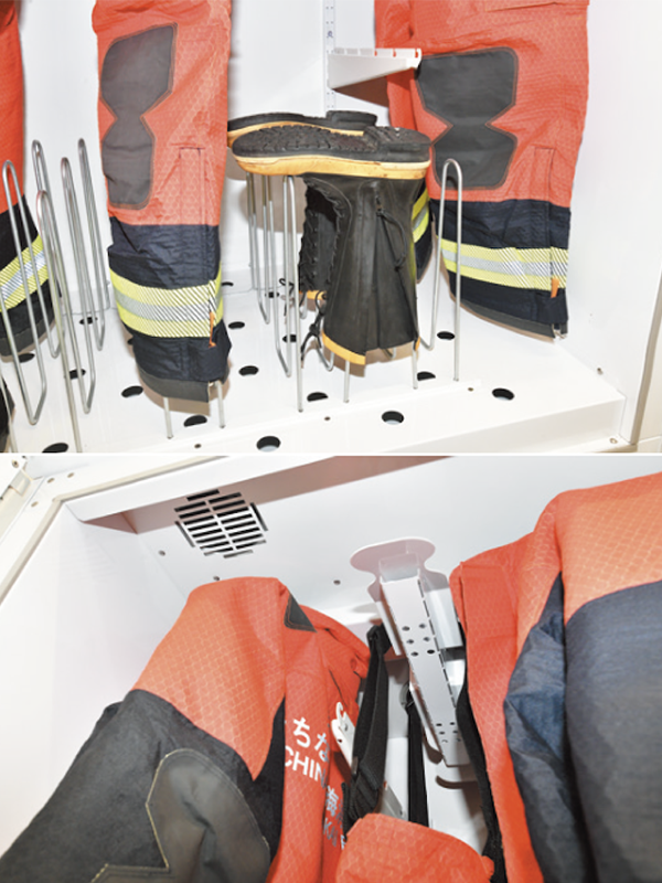 防火服の乾燥・保管詳細